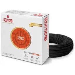 Polycab Optima Plus 1.5 Sqmm Single Core Black FRLF Copper PVC Insulated House Wire, Length: 90 m-13