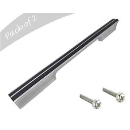 Aquieen 288mm Aluminium Chrome Black Wardrobe Cabinet Pull Handle, KL-721-288-CP (Pack of 2)-picture-5