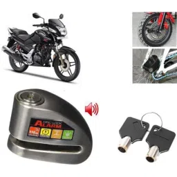 Auto Pearl Steel Black Anti-Theft Alarm Disc Brake Lock for New CBZ BS6, Lock_266-picture-45