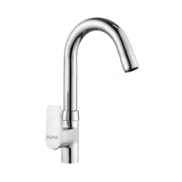 Ruhe Elixir Brass Chrome Finish Swan Neck Faucet with 12 inch Round Swivel Spout, 11-0113-RS-picture-4