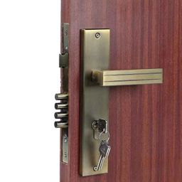 Homexpert Altroz 10 inch 60mm Stainless Steel Antique Brass Finish Cylindrical Plate Both Side Key Mortise Door Lock Set-image-93