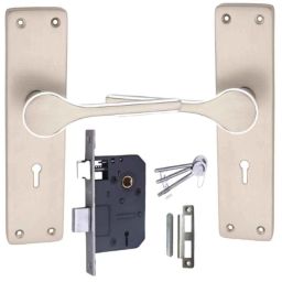 ATOM 200mm Zinc Silver Satin Finish Mortise Door Lock Set, MH-O50-KY-SS-image-42