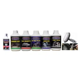 Indopower Ff1047 Car Wax Polish, Dashboard Shiner, Tyre Shiner, Leather Shiner, Car Shampoo, Scratch Remover , All Tyre Cleaning Brush Kit, AHh1051-picture-25