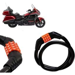 Auto Pearl Black &a; Orange 4 Digit Anti-Theft Combination Number Lock for Gold Wing GL1800-picture-45