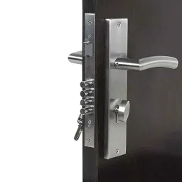 Handle Waala MG1105-OSK 10 inch 60mm Stainless Steel Silver Cylindrical Plate One Side Key Mortise Door Lock Set-picture-2