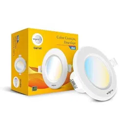 Wipro Garnet 8W 2700K Polycarbonate Warm White Round Junction Box LED Downlight, D520800 (Pack of 2)-picture-10