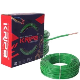 Kripa 1.5 Sqmm Single Core Green FR PVC Insulated House Wire, Elson15156, Length: 91 m-40