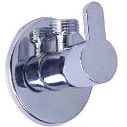 Spazio Stainless Steel Chrome Finish Fusion Angle Valve with Wall Flange-picture-12