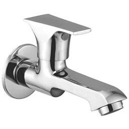 Oleanna Global Brass Silver Chrome Finish Foam Flow Long Body Bib Cock with Wall Flange-image-13