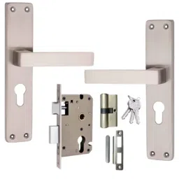 ATOM 204mm Alloy Steel Silver Satin Finish Mortise Door Lock Set, MH-FORTUNE-CY-SS-BSK-image-8