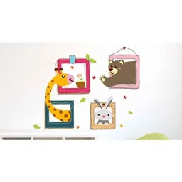 Asian Paints KD69AM Wall Ons 30.48x76.2cm Vinyl Animal Frames Decorative Self Adhesive Wall Sticker, HPCA23135-picture-35