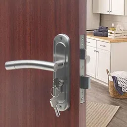 Saze Stainless Steel Matt Finish Cylinder Plate Both Side Key Mortise Door Lock Set with 3 Keys, MG1102-picture-42