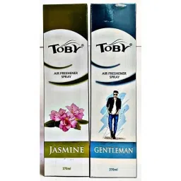 Toby 2 Pcs 270ml Jasmine &a; Gentlemen Long Lasting Fragrance Air Freshener Spray Set-image-38