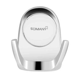 Somany Dhaara Stainless Steel Chrome Wall Mounted Double Robe Hook, 272130120031-46