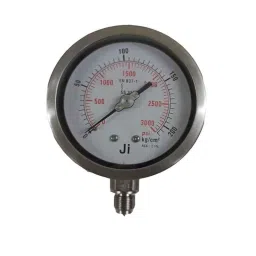 Japsin Instrumentation 0-210kg/cm² Pressure Gauge with Dual Scale 3000 PSI, Connection: 3/8 inch, JI-IPG-208-69