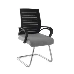 Da Urban Topsky Grey Medium Back Revolving Office Chair-picture-1