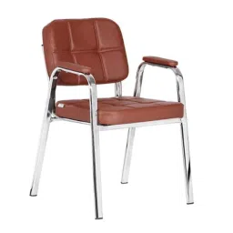 Da URBAN Weston Tan Leatherette Heavy Duty Metal Frame Visitor Chair with Arms-picture-18