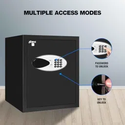 Ozone Safilo Digital-1 40L 305x345x415mm Mild Steel Black Digital Safe with Pin Code &a; Key Access image 5