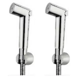 Metro Tree Mild Steel Chrome Finish Health Faucet without Hose Pipe &a; Wall Hook, MX-02 (Pack of 2)-41