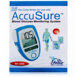 Accusure Blood Glucose Test Strips (25 Strips)-47