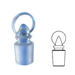 Borosil 14/23 Long Neck Penny Head I/C Joint Glass Stopper, 8100A14-42