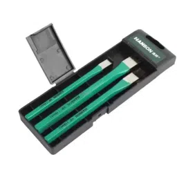 Hanbon 3 Pcs Carbon Steel Green Flat Paring Chisel Set, 922103-picture-7