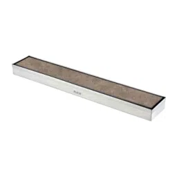 Ruhe 24x2 inch Stainless Steel 304 Matt Finish Marble Insert Shower Drain Channel, 16-0202-24-picture-36