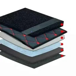 Elegant Sport 7D Carpet Black &a; Red Car Mat Set for Maruti Suzuki Brezza 2022-picture-43
