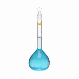 Supertek 200ml Borosilicate Glass 3.3 Class-A Transparent Colour Coded Volumetric Flask with Calibration Certificate, 77.417.0200 (Pack of 2)-picture-23