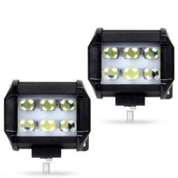 AllExtreme EX5D6L2 2 Pcs 6 LED 18W Waterproof 5D Spot Beam Fog Light Set-26
