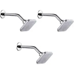 Prestige CRUZ 4 inch Brass Chrome Finish Rain Flow Shower Head with 9 inch Arm (Pack of 3)-picture-44