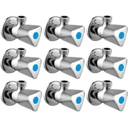 Senkiddpro Triangle Stainless Steel Chrome Finish Wall Mounted Angle Cock (Pack of 9)-image-5