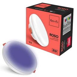 Fybros Roso 8W Polycarbonate Blue Round Junction LED Downlight, FLS5339A-46