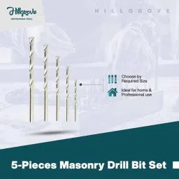 Hillgrove HGCM180M1 5 Pcs HSS Drill Bit, 5 Pcs Wood Drill Bit &a; 5 Pcs Masonry Drill Bit Combo, HGCM393 image 2