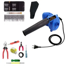 Hillgrove HGCM351M1 800W 18000rpm Electric Suction Dust Cleaner Air Blower, 25-in-1 Screwdriver &a; 7 Pcs Hand Tool Kit Combo, HGCM643-17