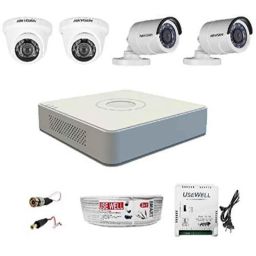 Hikvision 720P 2 Bullet &a; 2 Dome Camera &a; 4 Channel DVR Kit with all Accessories-11