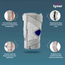 Tynor OA Neoprene Left Varus Knee Support, Size: XXL image 3