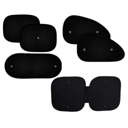 Auto Pearl 6 Pcs PVC &a; Mesh Black Window, Front &a; Rear Sun Shade Set for Nissan Kicks 2019-picture-32