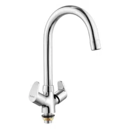 Ruhe Vela Brass Chrome Finish Centre Hole Basin Mixer with 15 inch Round Swivel Spout, 11-0717-RM-picture-0