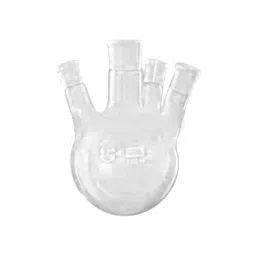 Borosil 500ml 4 Neck Angular Round Bottom Flask, 4385B24-16