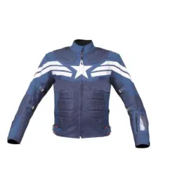 Biking Brotherhood Blue Rubberized Captain Jacket, Size: 4XL-picture-46