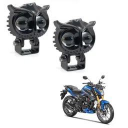 Kozdiko 2 Pcs Yellow &a; White Owl Eye Shape LED Amber Fog Light Set for Honda CB Hornet-picture-49