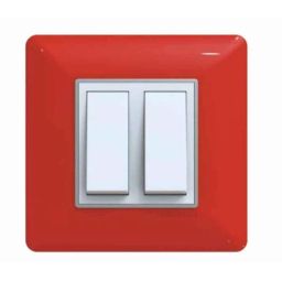 GreatWhite Fiana EVO 8 Module Vertical PVC Cherry Red Chrome Finish Modular Switchboard Plate, 20608-CRC (Pack of 5)-picture-3