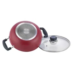 Vinod Zest Inducto 3.1 Litre Induction Friendly Deep Kadhai with Lid, IZNKL24 (Pack of 3) image 2