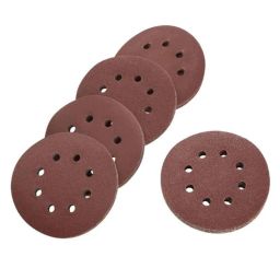 H9 25 Pcs 125mm 8 Hole Aluminium &a; Rubber Hook &a; Loop Sanding Disc Sandpaper Set-54