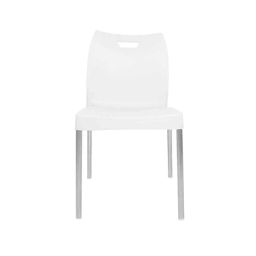 Diya Max White Solid Back Plastic Chair without Arm-11