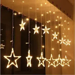 Ever Forever 6.6x3.3ft Off White Star LED Curtain String Light (Pack of 4)-15