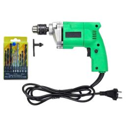 ATHRZ 10mm Electric Drill Machine with 9 Pcs Drill Bit Set, CMDRL9PCBIT-17
