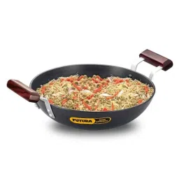 Hawkins Futura 2.75 Litre 26cm Hard Anodized Round Bottom Deep Kadhai, AK 275 (Pack of 2)-picture-1