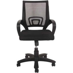 Mezonite Net Back Synthetic Leatherette Office Chair (Pack of 2)-image-2